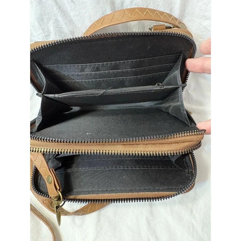 Aeropostale Leopard Print Wallet On String‎ Wristlet Crossbody 3In1 Y2K Coquette
